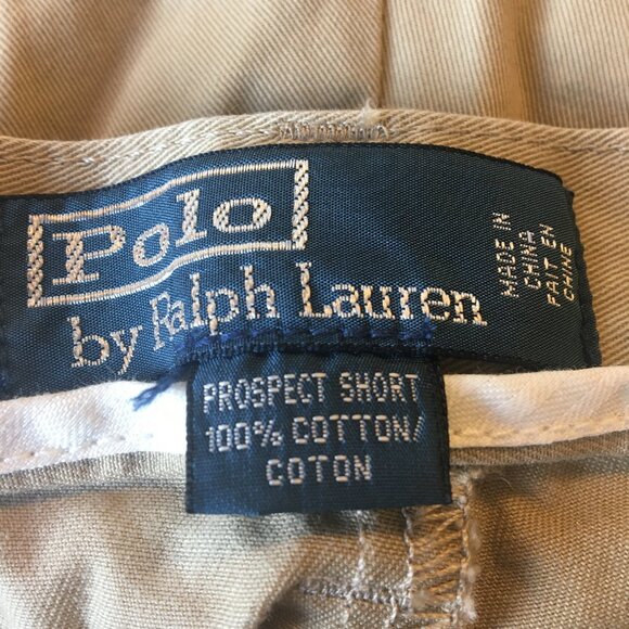 VTG Polo Ralph Lauren Prospect Short Mens Size 34 Khaki Brown Y2K - Picture 6 of 8